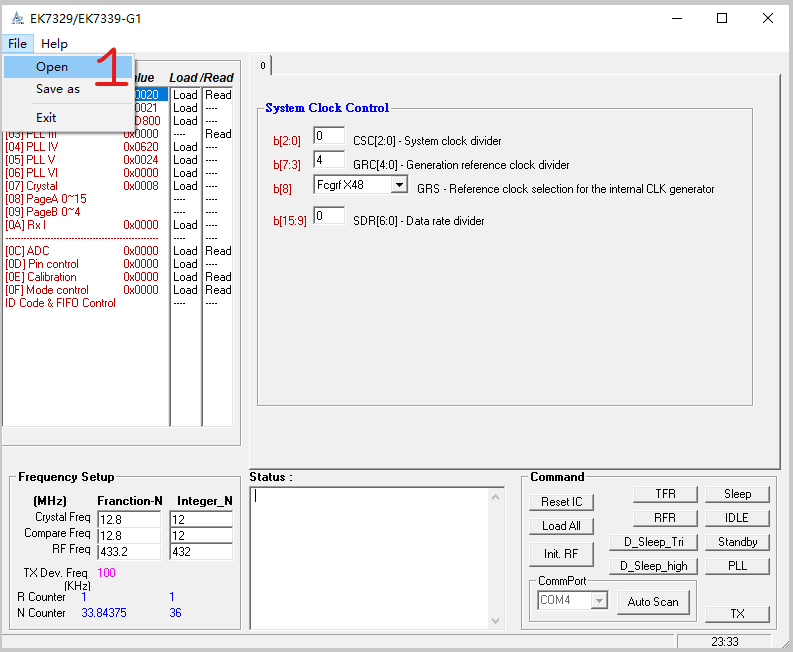 更換Xtal後，如何快速計算出對應的頻點 & Fdev(以A7329為例)